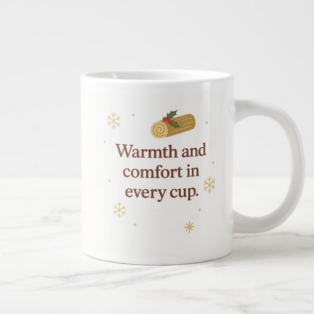 Warmth and Comfort | Cozy Christmas Mug  Jumbo Mugg (Höger)