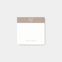 Warmth Beige Monogrammed skript