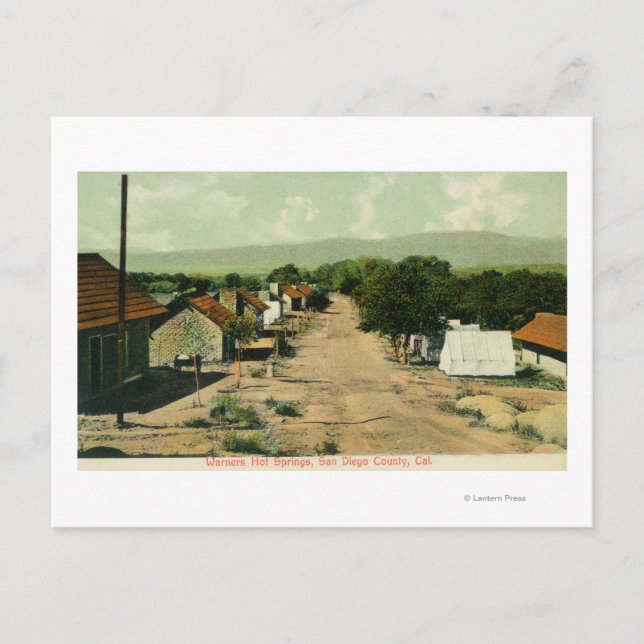 Warners Hett Vår ViewSan Diego County, CA Vykort (Framsida)