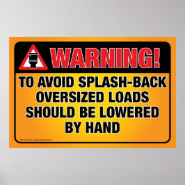 WARNING - Avoid Splash-Back Bathroom Poster