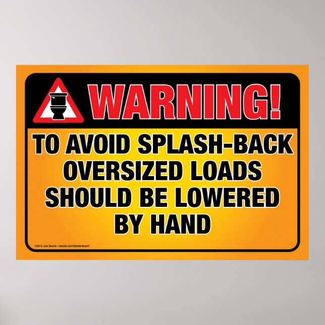 WARNING - Avoid Splash-Back Bathroom Poster (Framsidan)