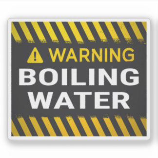 Warning Boiling Water Klistermärken