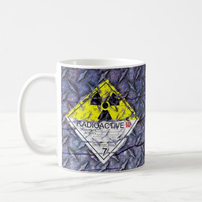 Warning! Corroded Radioactive Cat.3 Signs -  Kaffemugg (Vänster)