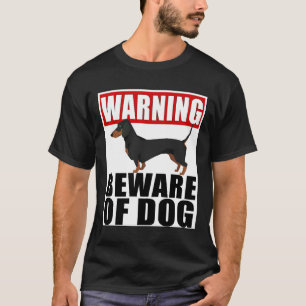 Warning Dachshund Beware Of Dog Sticker Funny For T Shirt