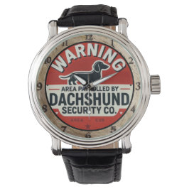 Warning Dachshund Dog Armbandsur