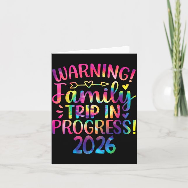 Warning Family Trip In Progress 2026  Kort (Framsida)