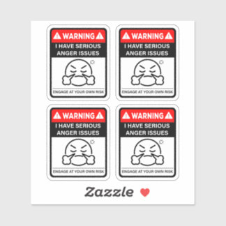 Warning I Have Serious Anger Issues Vinyl Stickers Klistermärken