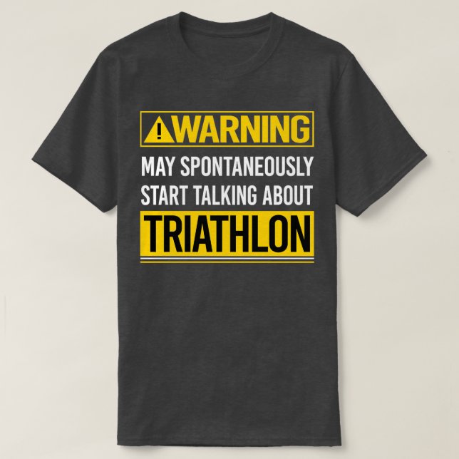 Warning may spontaneously start talking about Tria T Shirt (Design framsida)