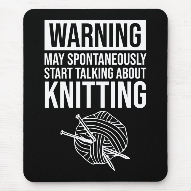 Warning - May Start Talking About Knitting Musmatta (Framsidan)