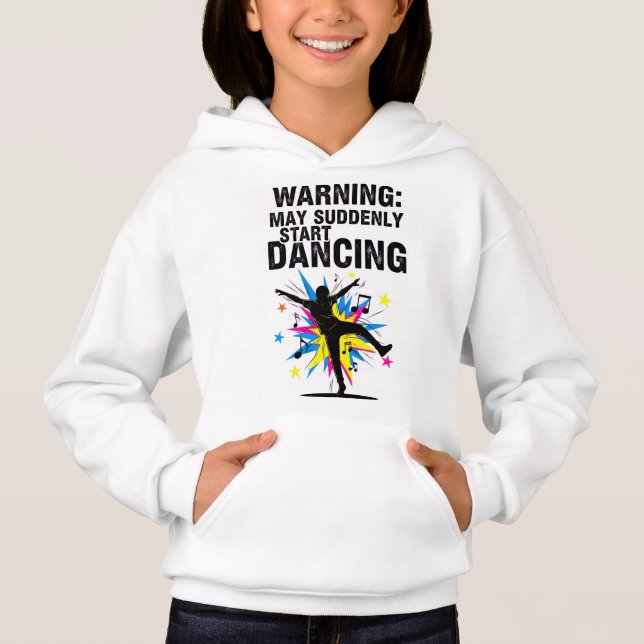  Warning: May Suddenly Start Dancing design T Shirt (Framsida)