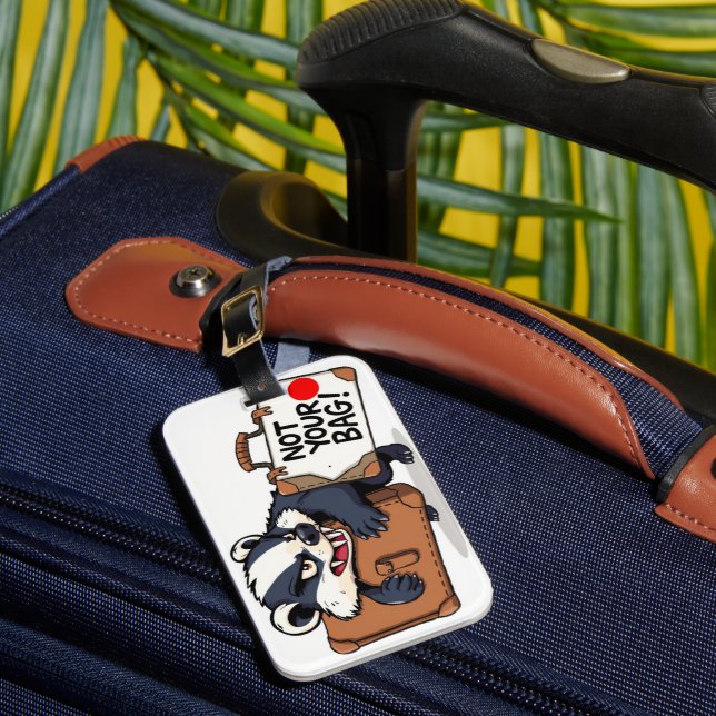 Warning Not Your Bag Don't Touch Bagagebricka (Framsida Insitu 1)