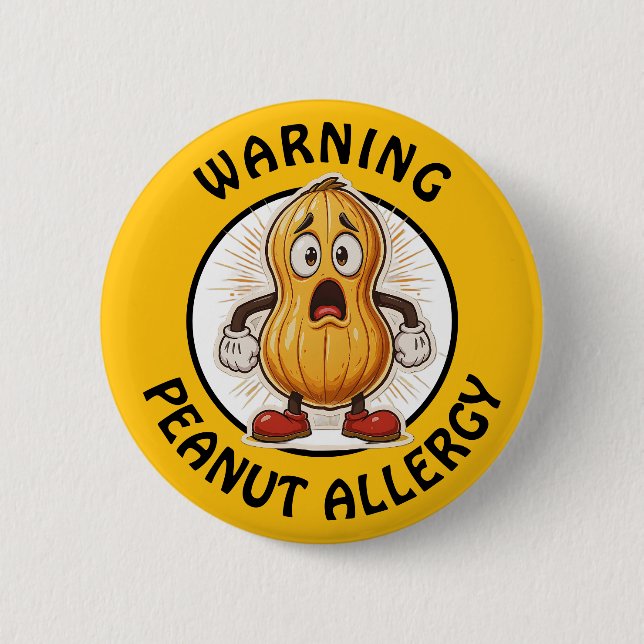 Warning Peanut Allergy Alert   Knapp (Framsida)