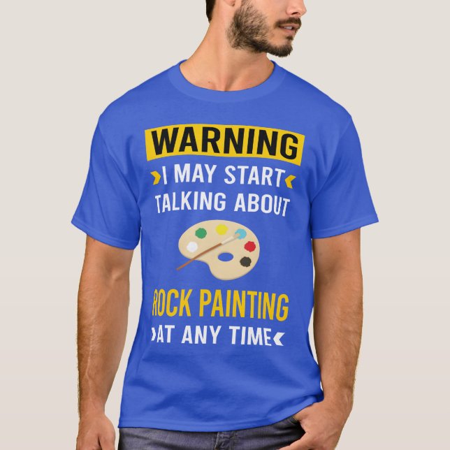 Warning Rock Painting vintage T Shirt (Framsida)