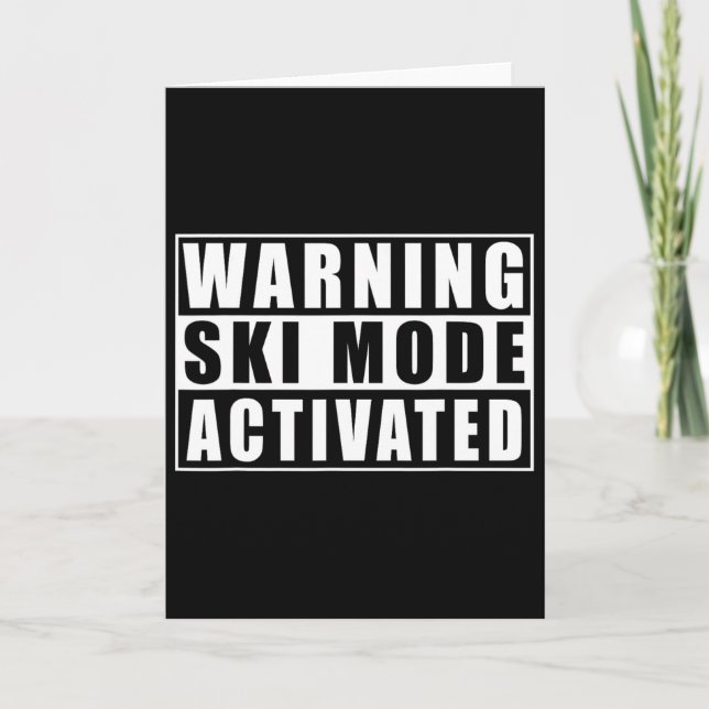 Warning Ski Mode Activated  Kort (Framsida)