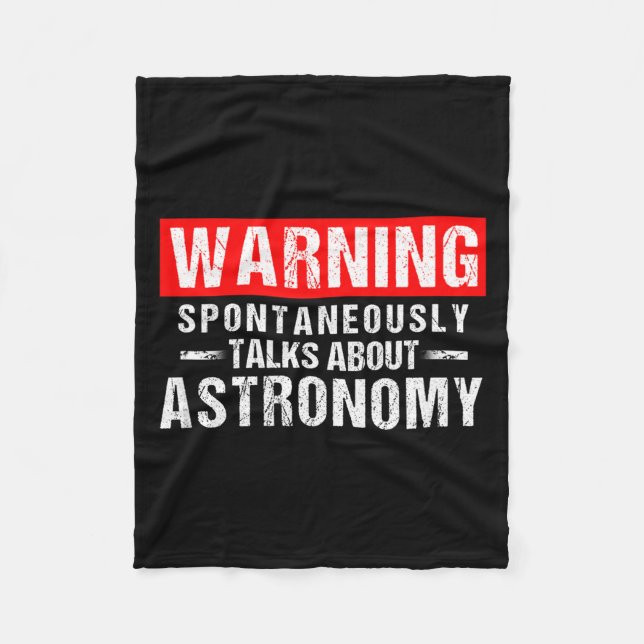 Warning Sntaneously Talks About Astronomy Teacher  Fleecefilt (Framsidan)