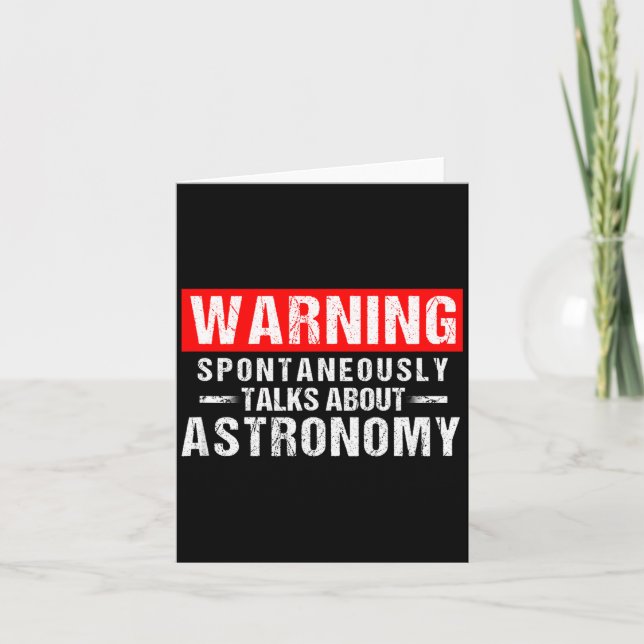 Warning Sntaneously Talks About Astronomy Teacher  Kort (Framsida)