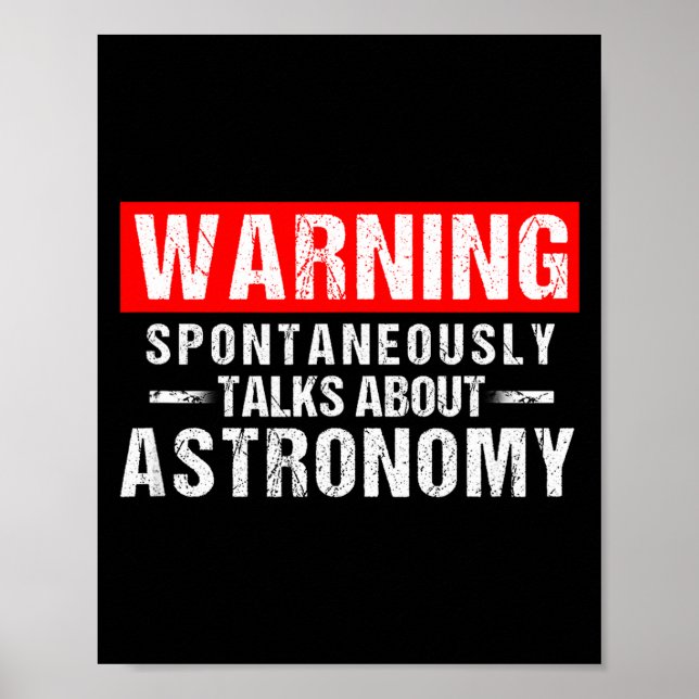 Warning Sntaneously Talks About Astronomy Teacher  Poster (Framsidan)