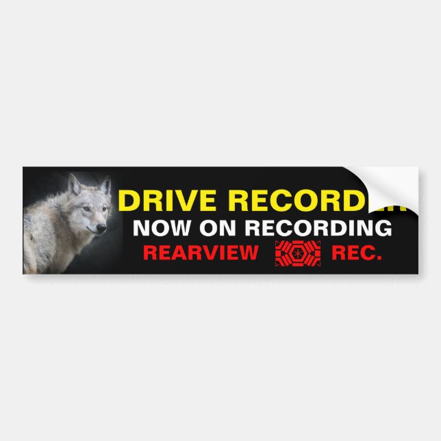 Warning Sticker：Wolf Bildekal (Framsidan)
