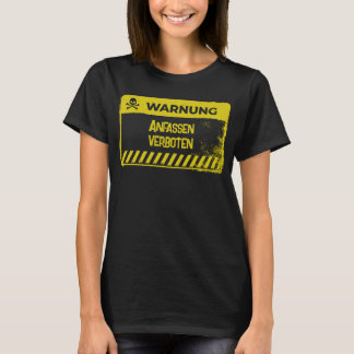 Warnschild gelb t shirt