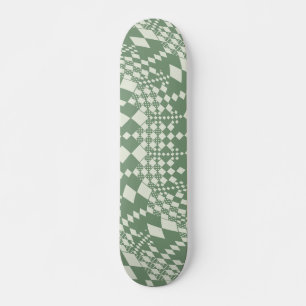 Warped Checkin-Grönt Mini Skateboard Bräda 18,5 Cm