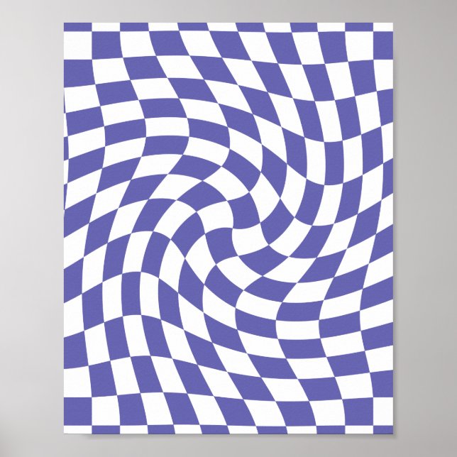 Warped Checks Retro Psychedelic Poster (Framsidan)