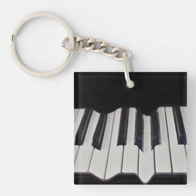 Warped Piano Nycklar Acrylic Nyckelring (Framsidan)