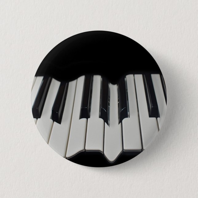 Warped Piano Nycklar Badge Knapp (Framsida)