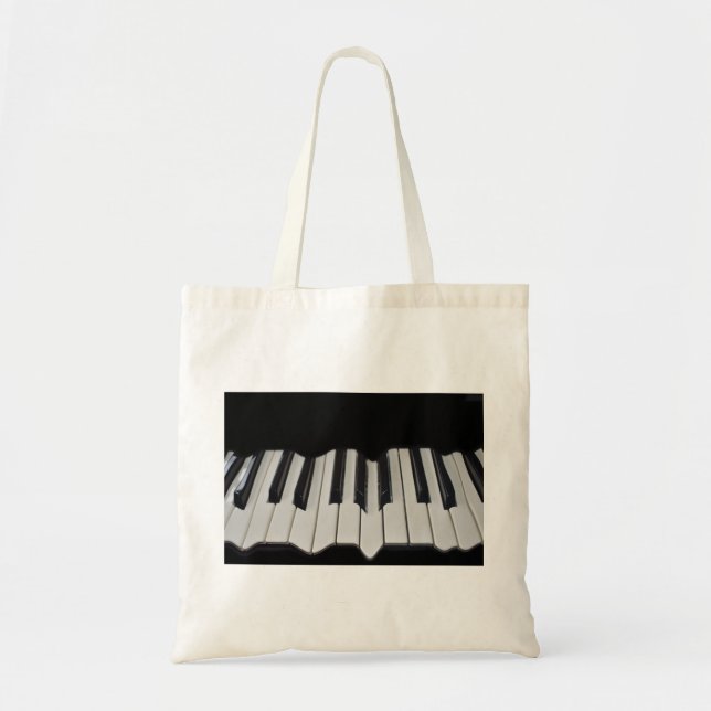 Warped Piano Nycklar Budget Tote Bag Tygkasse (Framsidan)