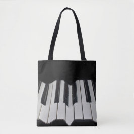 Warped Piano Nycklar Tote Bag Tygkasse