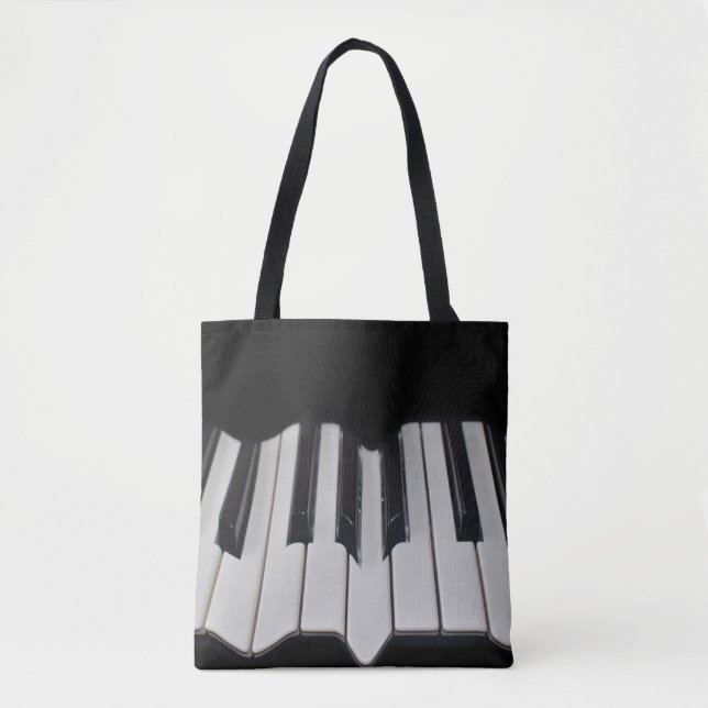 Warped Piano Nycklar Tote Bag Tygkasse (Framsida)