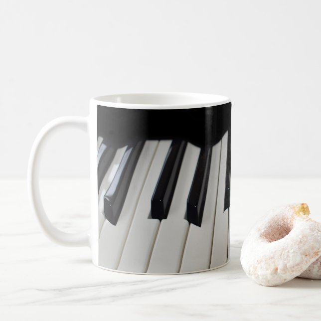 Warped Piano Nycklar Two Tone Mugg (Med munk)