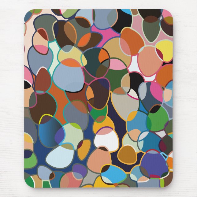 Warped Polychrome Circle Mönster Musmatta (Framsidan)