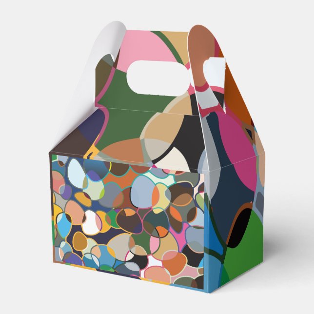 Warped Polychrome Circle Mönster Presentaskar (Framsidan Sidan)