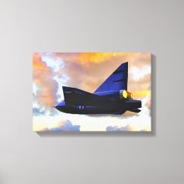 WARPLANE DARTING OM Convair F2Y Sea Dart Canvastryck