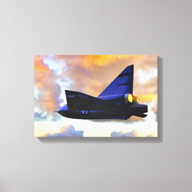 WARPLANE DARTING OM Convair F2Y Sea Dart Canvastryck (Framsida)