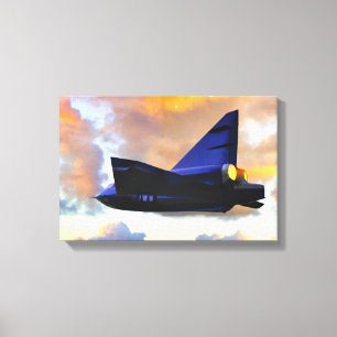 WARPLANE DARTING OM Convair F2Y Sea Dart Canvastryck