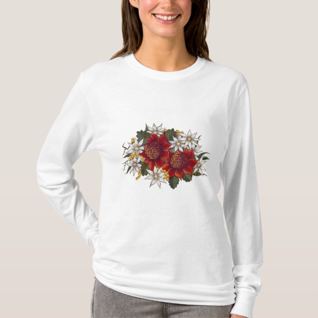 Warratha flanellblomma tee shirt (Framsida)