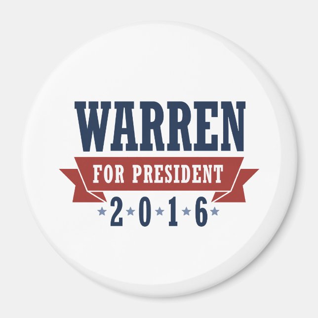 WARREN 2016 AUKTORISERAD RIBBON MAGNET (Framsidan)