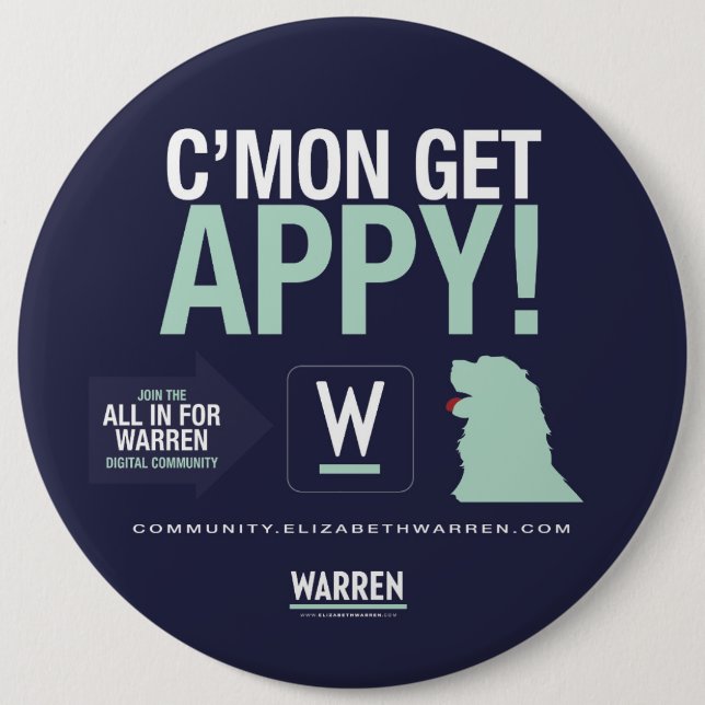 Warren 2020 - Borggård - C'Mon få APPY! Knapp (Framsida)