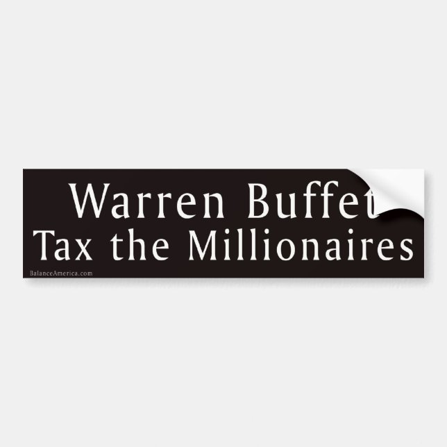 Warren Buffet Tax Millionaires Bildekal (Framsidan)
