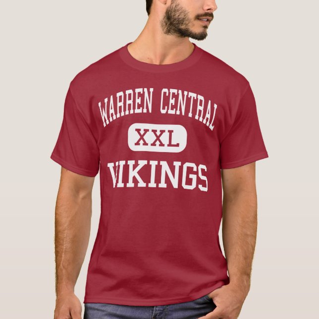 Warren central - Vikings - kick - Vicksburg T Shirt (Framsida)