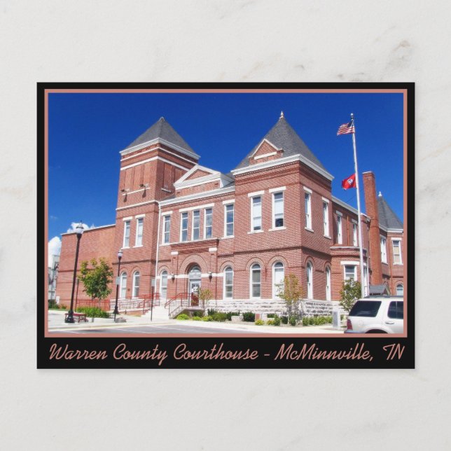 Warren County Domstol - McMinnville, TN Vykort (Framsida)