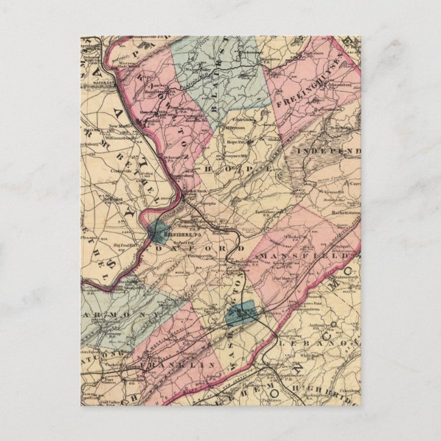 Warren County, NJ Vykort (Framsida)