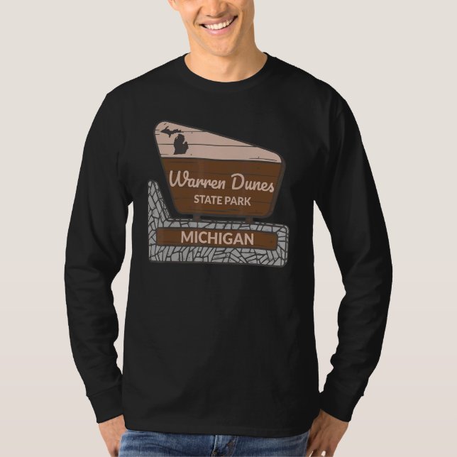 Warren Dunes State Park Michigan MI Välkomstskylt  T Shirt (Framsida)