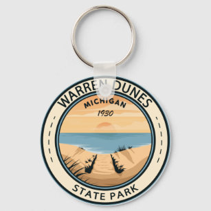 Warren Dunes State Park Michigan Vintage Nyckelring