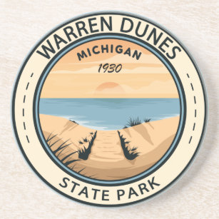 Warren Dunes State Park Michigan Vintage Underlägg
