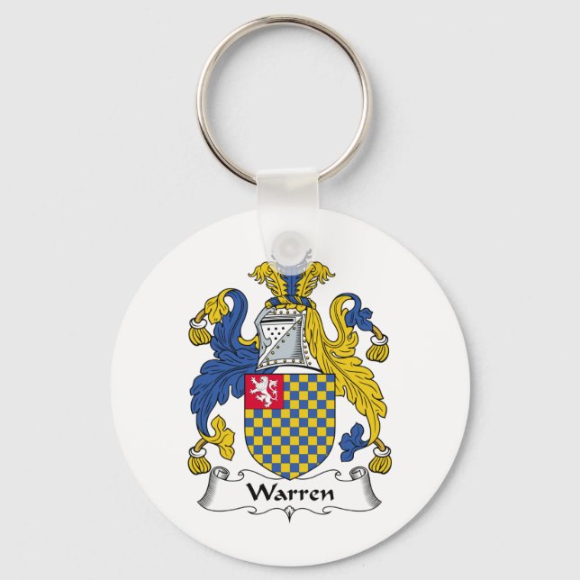 Warren Family Crest Nyckelring (Framsida)
