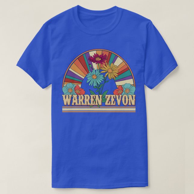 Warren Flowers Namn Zevon Personlig Gifts Retro T Shirt (Design framsida)
