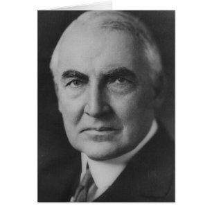 Warren G. Harding 29:e presidenten Hälsningskort