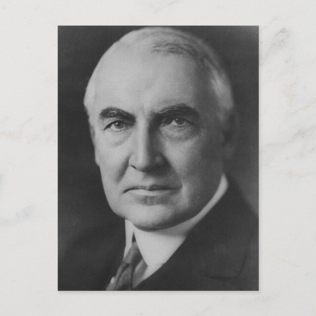 Warren G. Harding 29:e presidenten Vykort (Framsida)